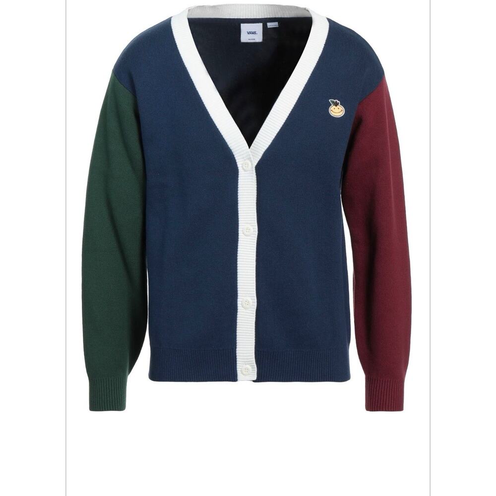 VANS Dusk Downer Relaxed Fit Button-Down Cardigan Color Block Size XS Women's